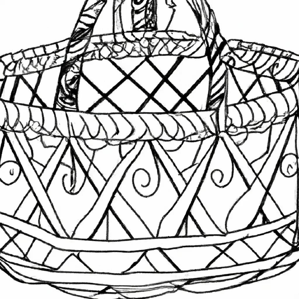 encantos rusticos desenhos cestaria imprimir colorir 3