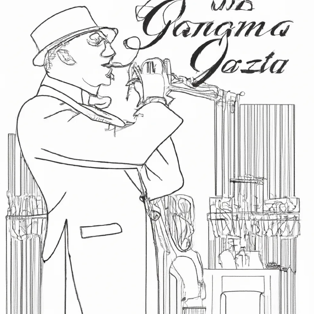 ritmo jazz desenhos grande gatsby imprimir colorir 4