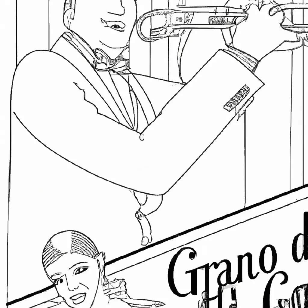 ritmo jazz desenhos grande gatsby imprimir colorir 9