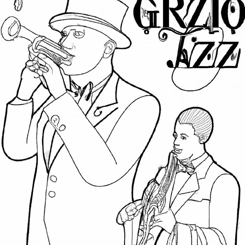 ritmo jazz desenhos grande gatsby imprimir colorir 14