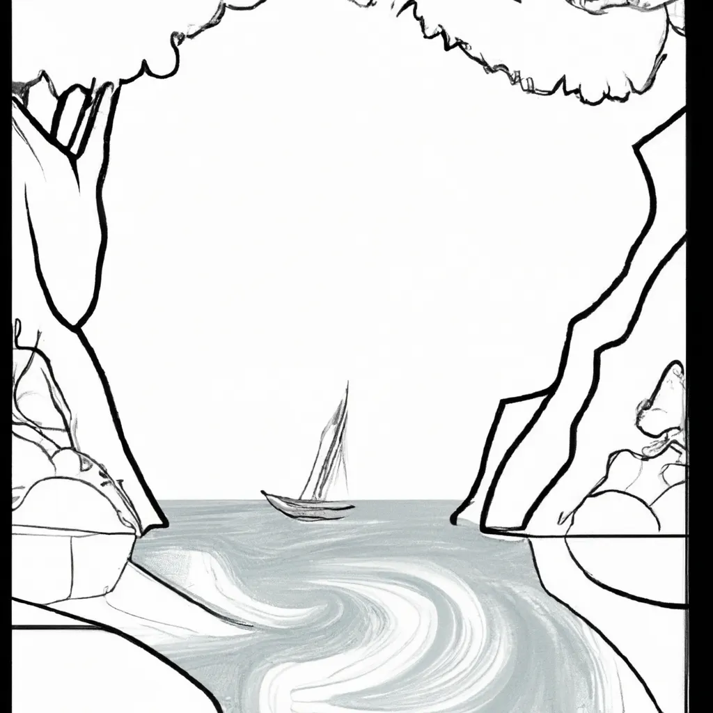 horizonte distante desenhos odisseia imprimir colorir 7
