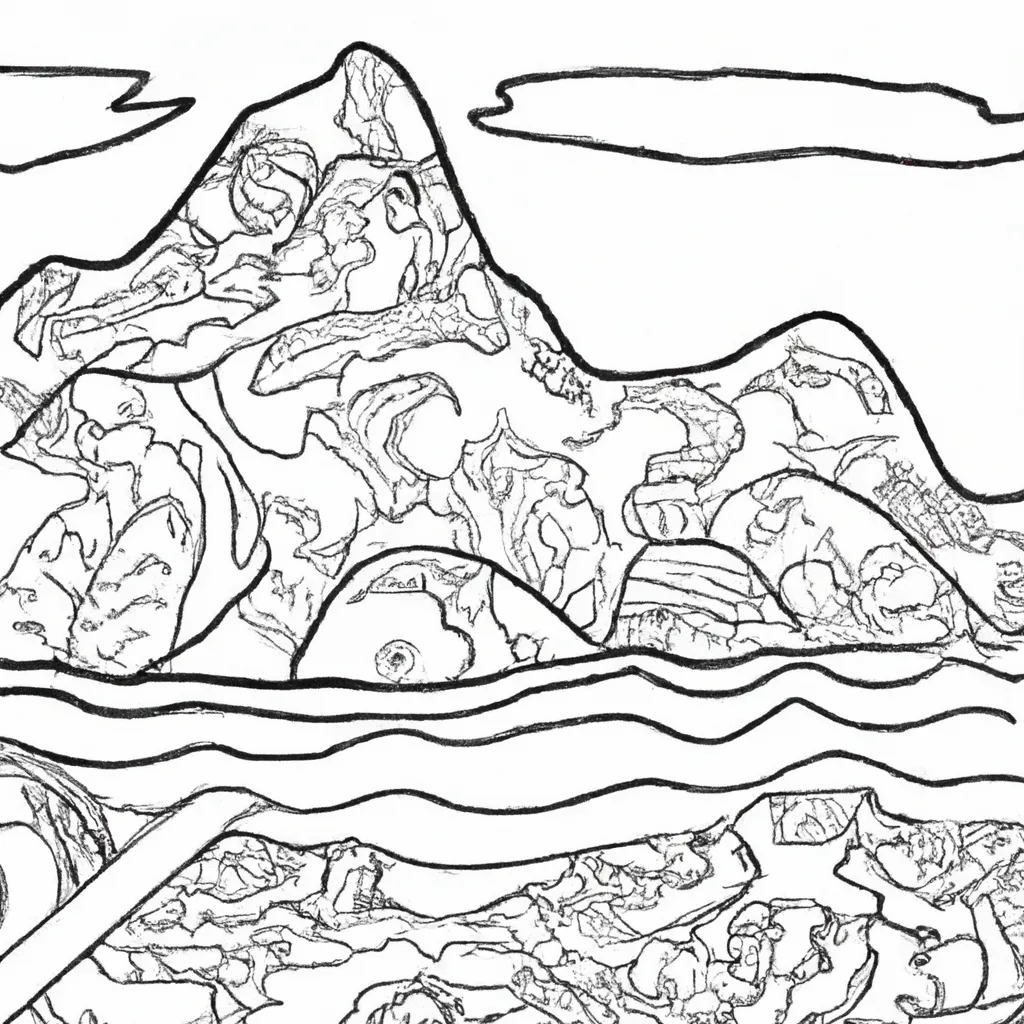 horizonte distante desenhos odisseia imprimir colorir 14
