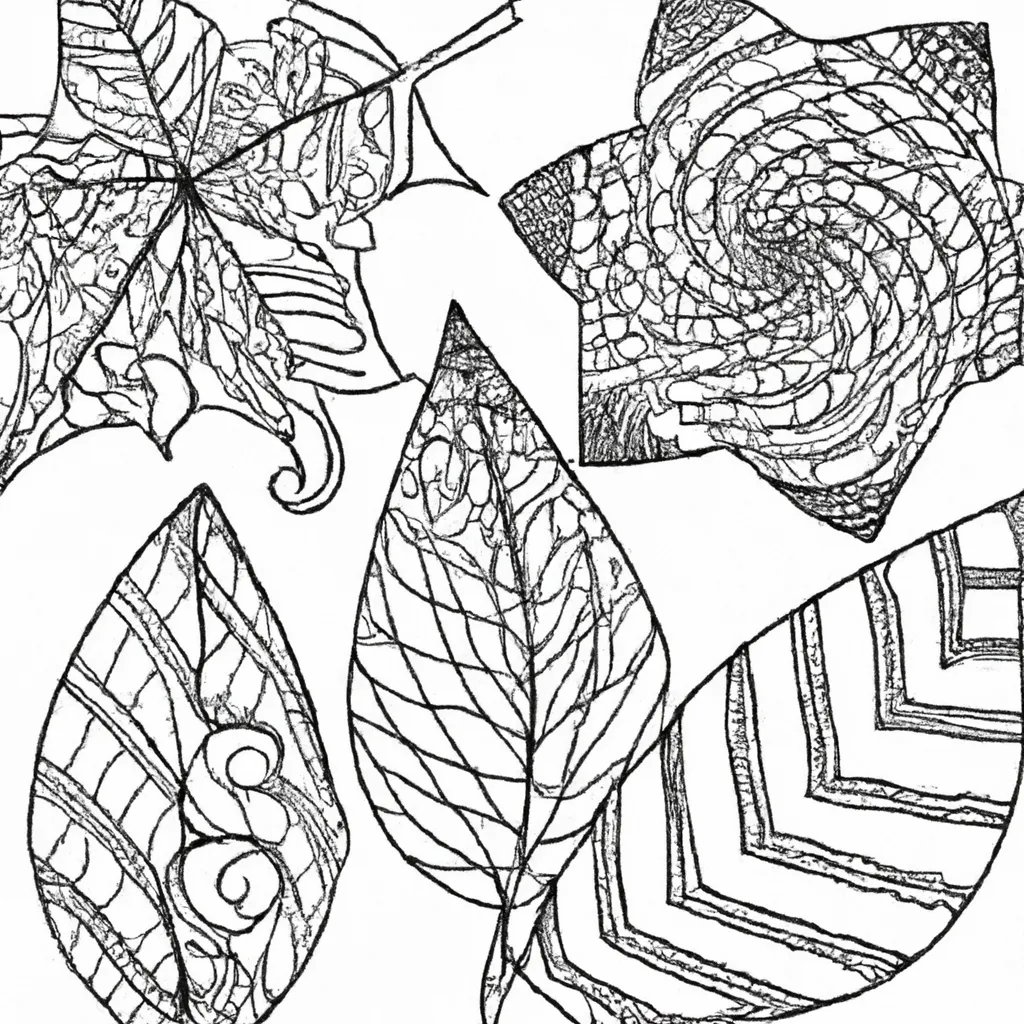 cores do vento desenhos padroes folhas imprimir colorir 1