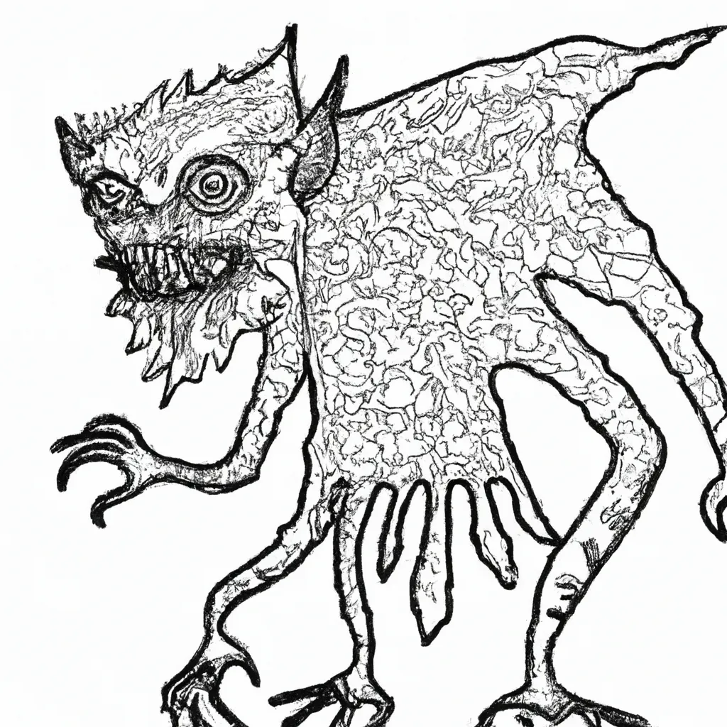 criaturas sombrias desenhos monstros noturnos 13