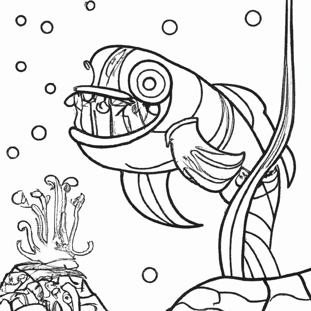 desenhos monstros aquaticos imprimir colorir
