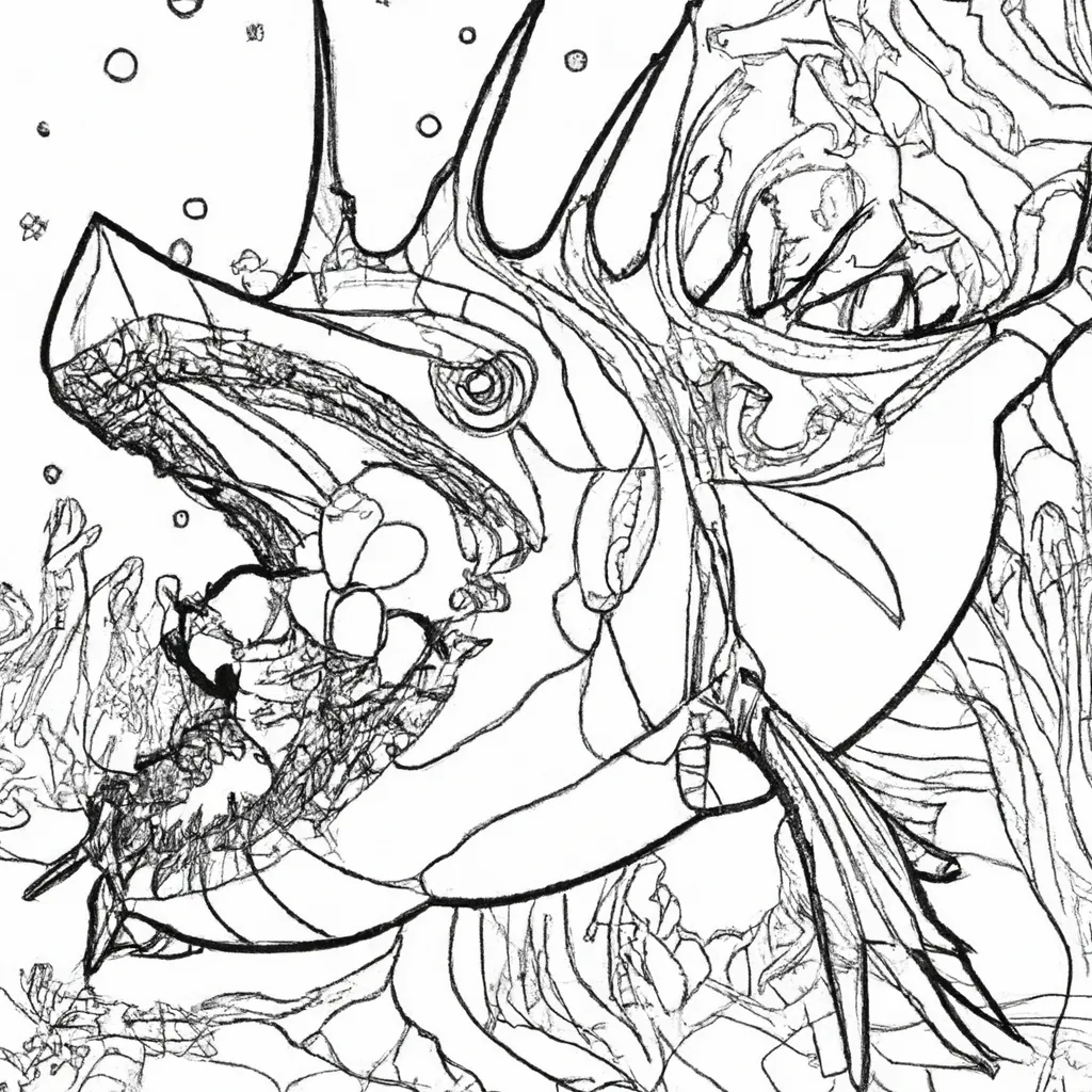 desenhos monstros aquaticos imprimir colorir 6