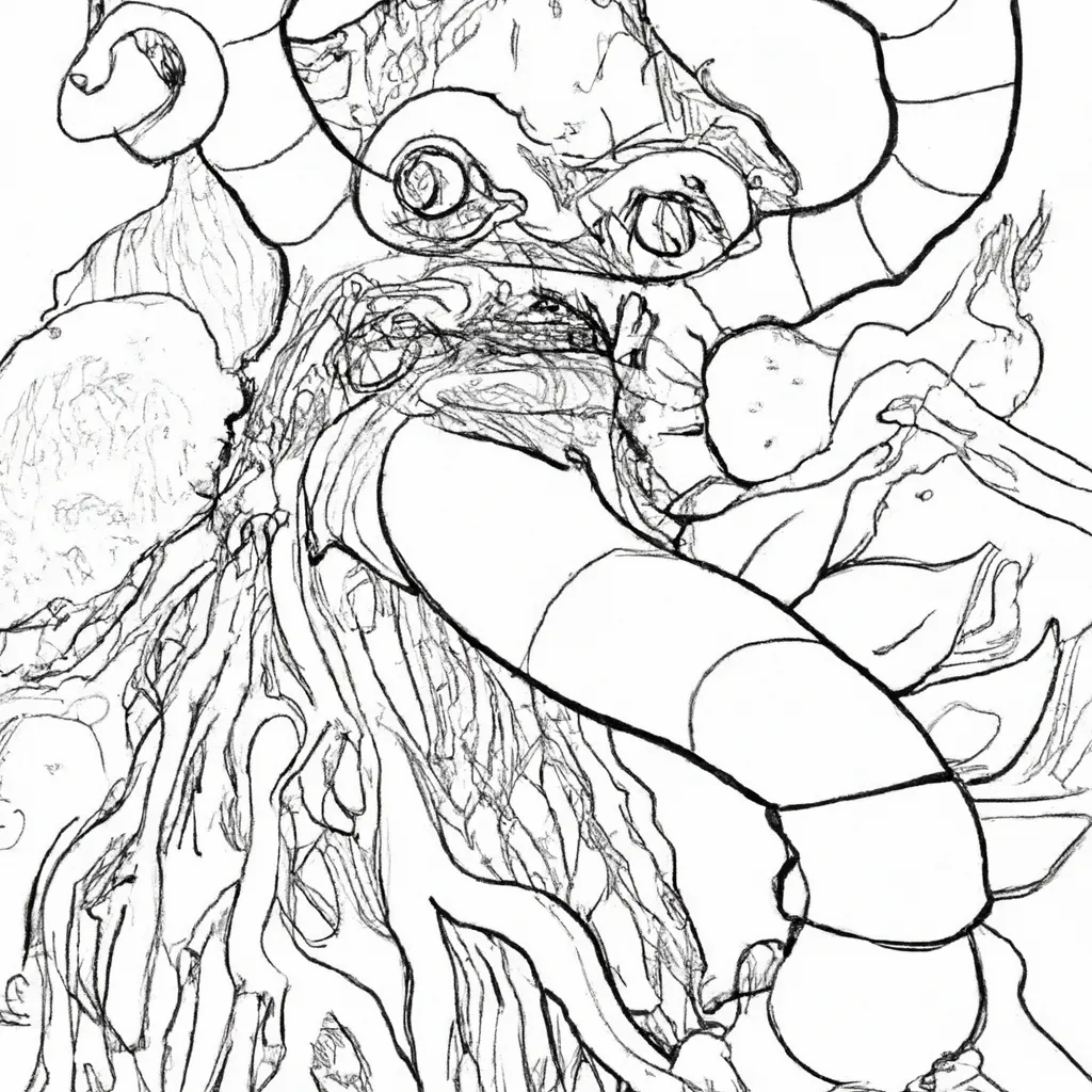 desenhos monstros aquaticos imprimir colorir 7