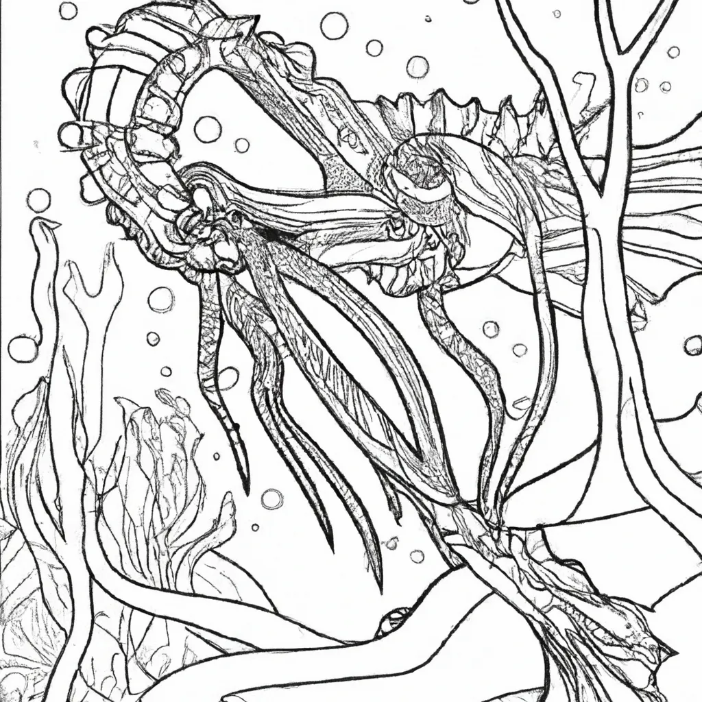 desenhos monstros aquaticos imprimir colorir 8