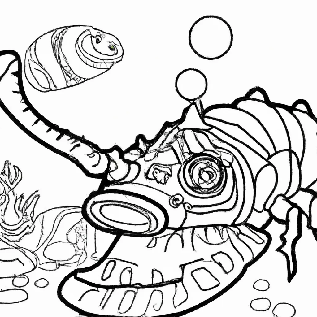 desenhos monstros aquaticos imprimir colorir 9