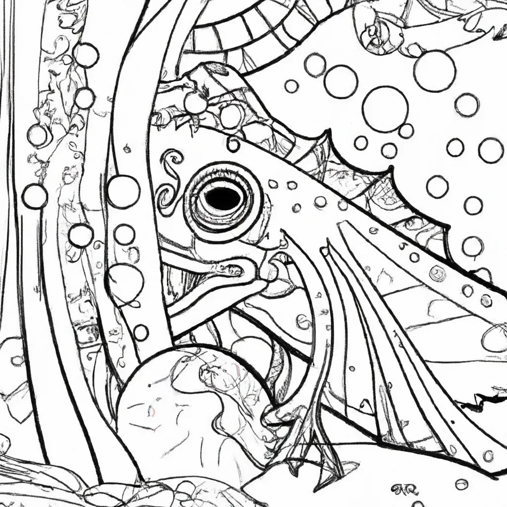 desenhos monstros aquaticos imprimir colorir 10