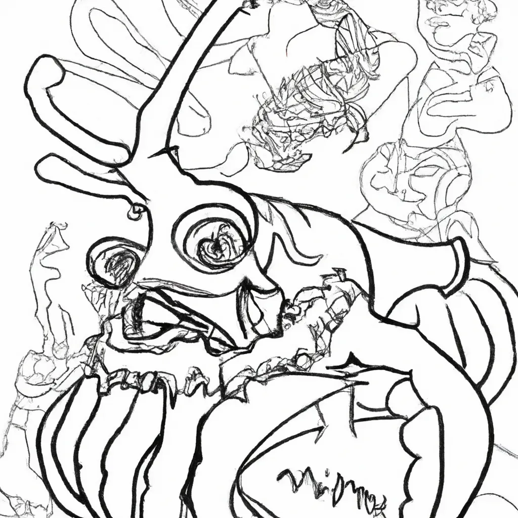 desenhos monstros aquaticos imprimir colorir 12