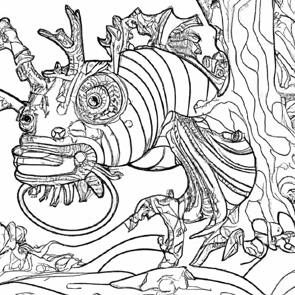 desenhos monstros aquaticos imprimir colorir 14