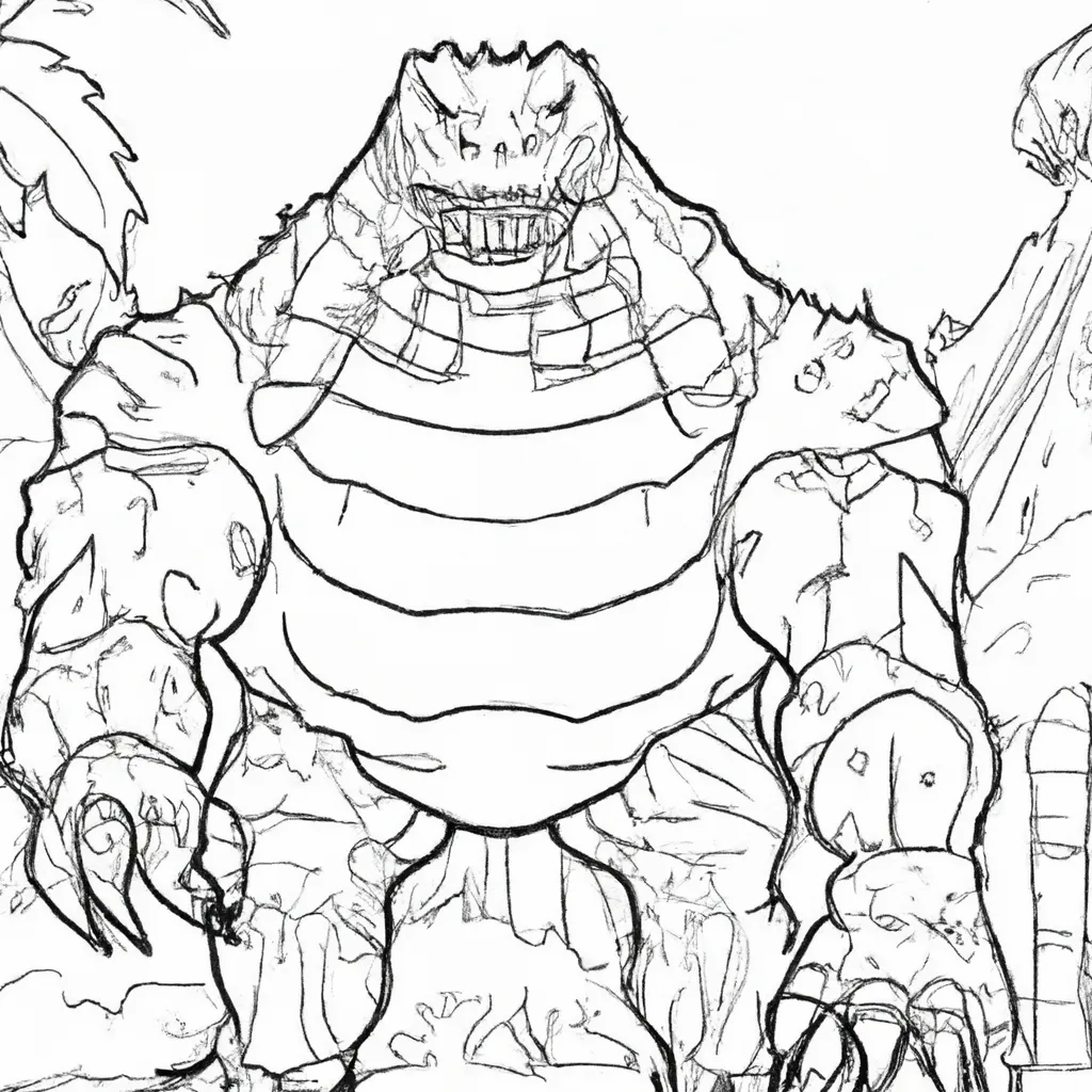 desenhos monstros gigantes imprimir colorir 7