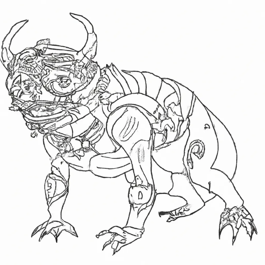 monstros profecias desenhos criaturas imprimir colorir 4