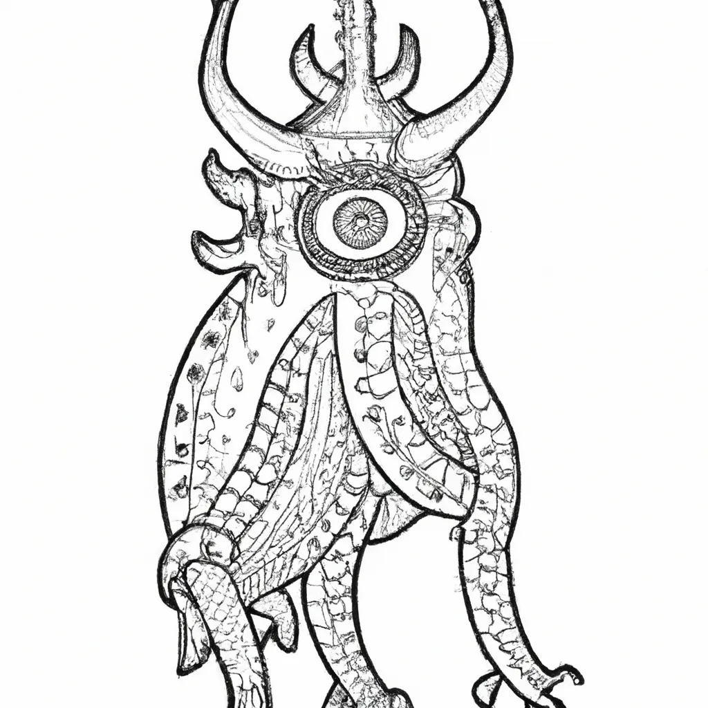 monstros profecias desenhos criaturas imprimir colorir 9