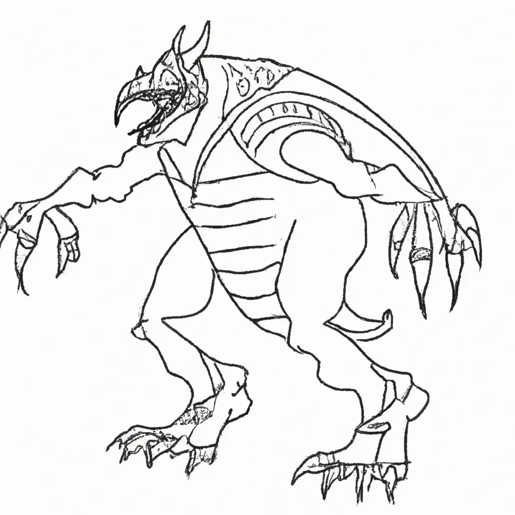 monstros profecias desenhos criaturas imprimir colorir 12