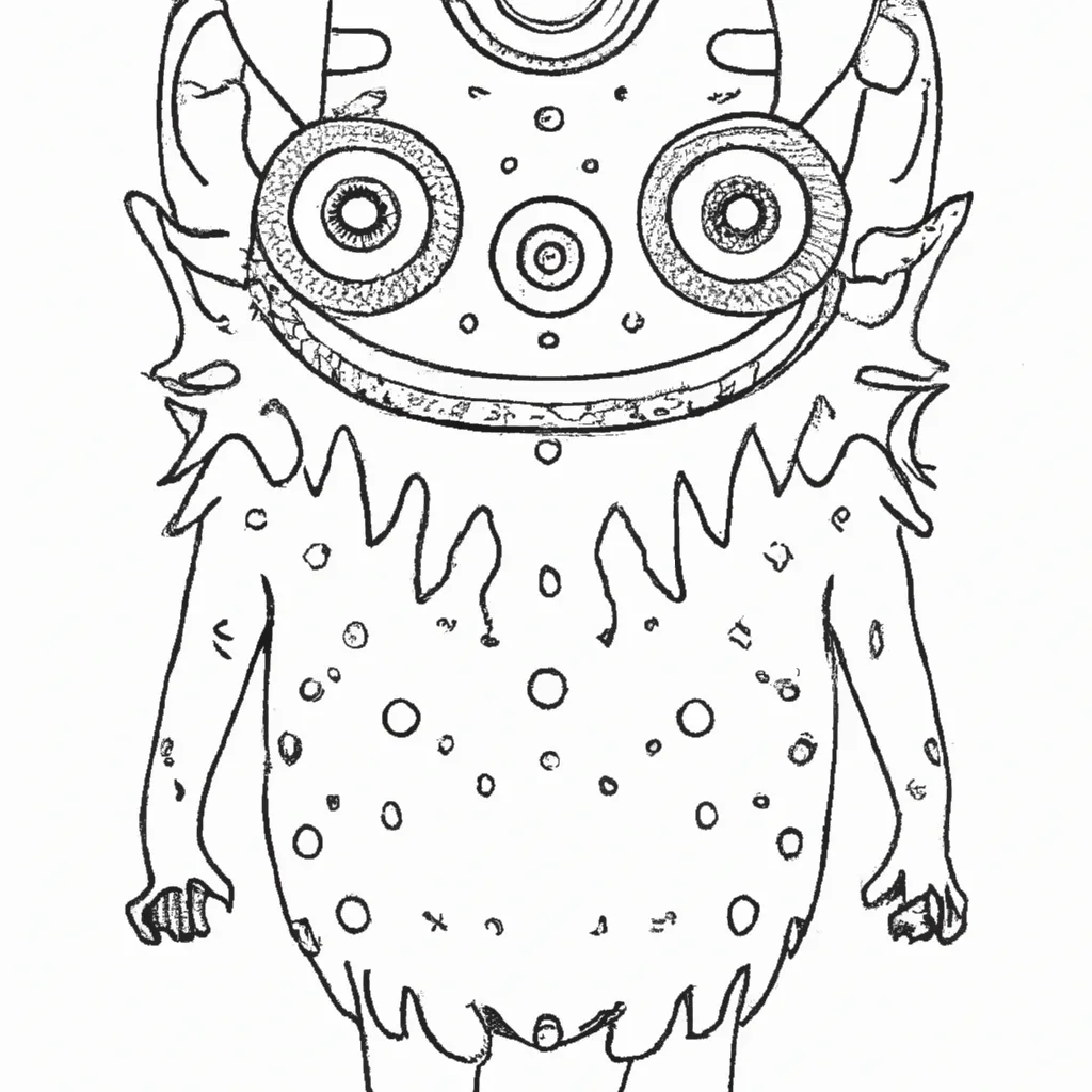 monstros profecias desenhos criaturas imprimir colorir 14