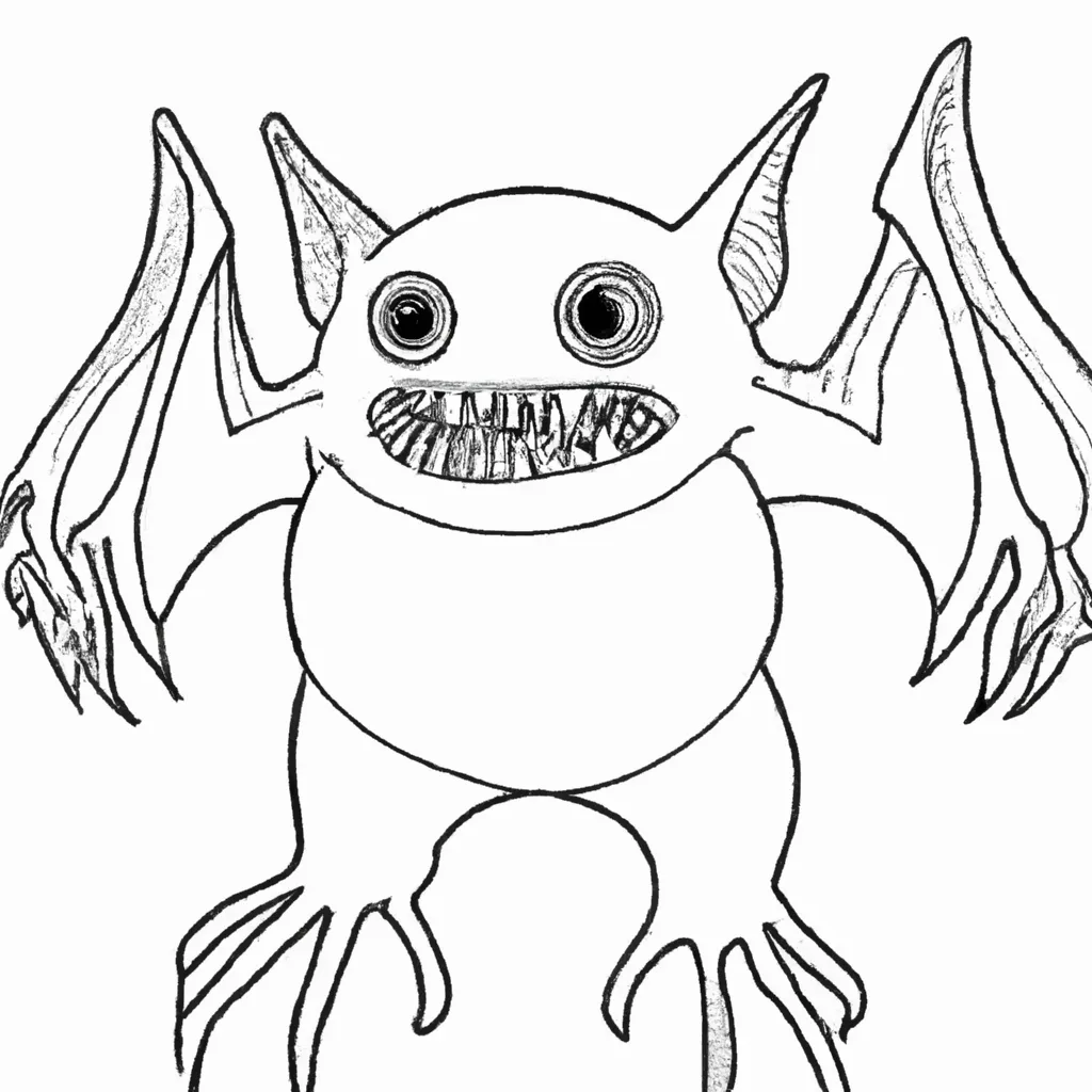 Criaturas do Medo: Desenhos de Monstros Assustadores para Imprimir e ...