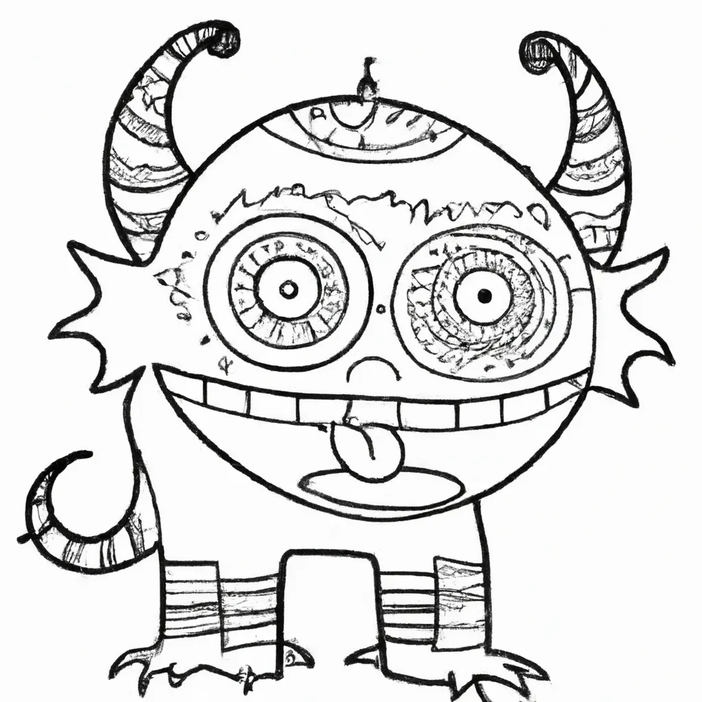 Criaturas do Medo: Desenhos de Monstros Assustadores para Imprimir e ...