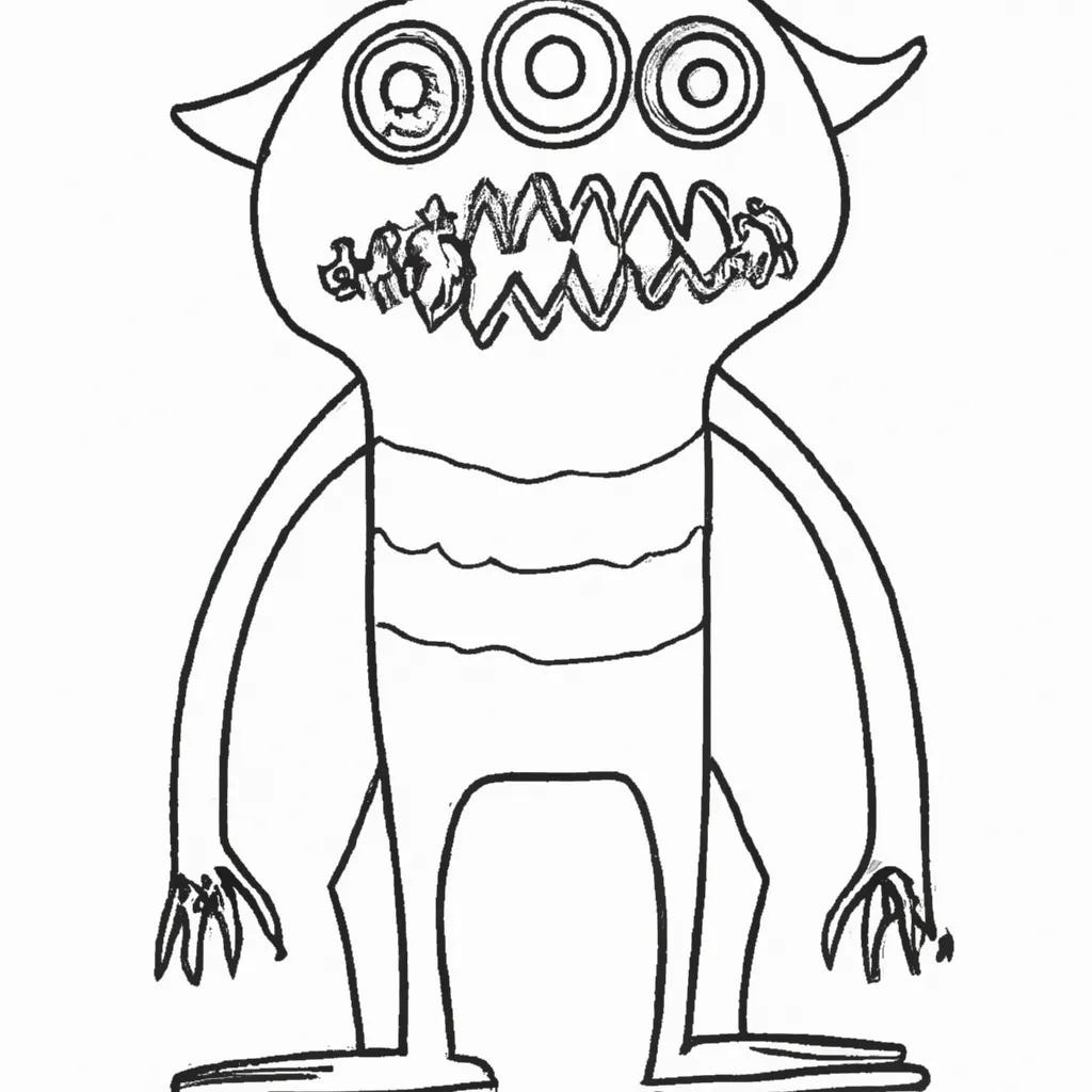 Criaturas do Medo: Desenhos de Monstros Assustadores para Imprimir e ...