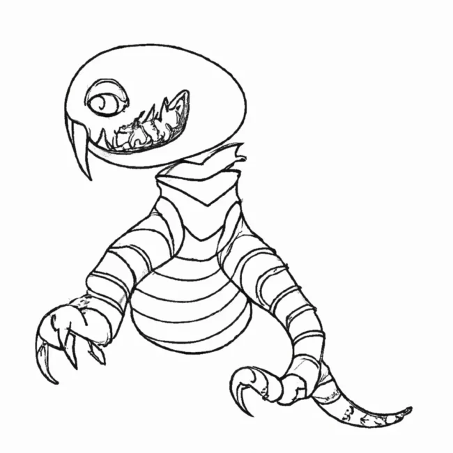 criaturas medo desenhos monstros assustadores 13