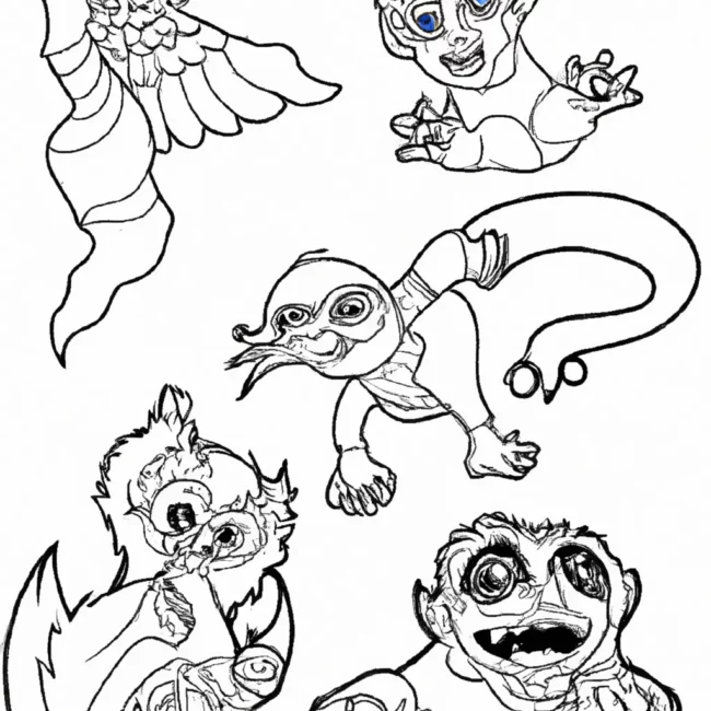 criaturas medo desenhos monstros assustadores 14