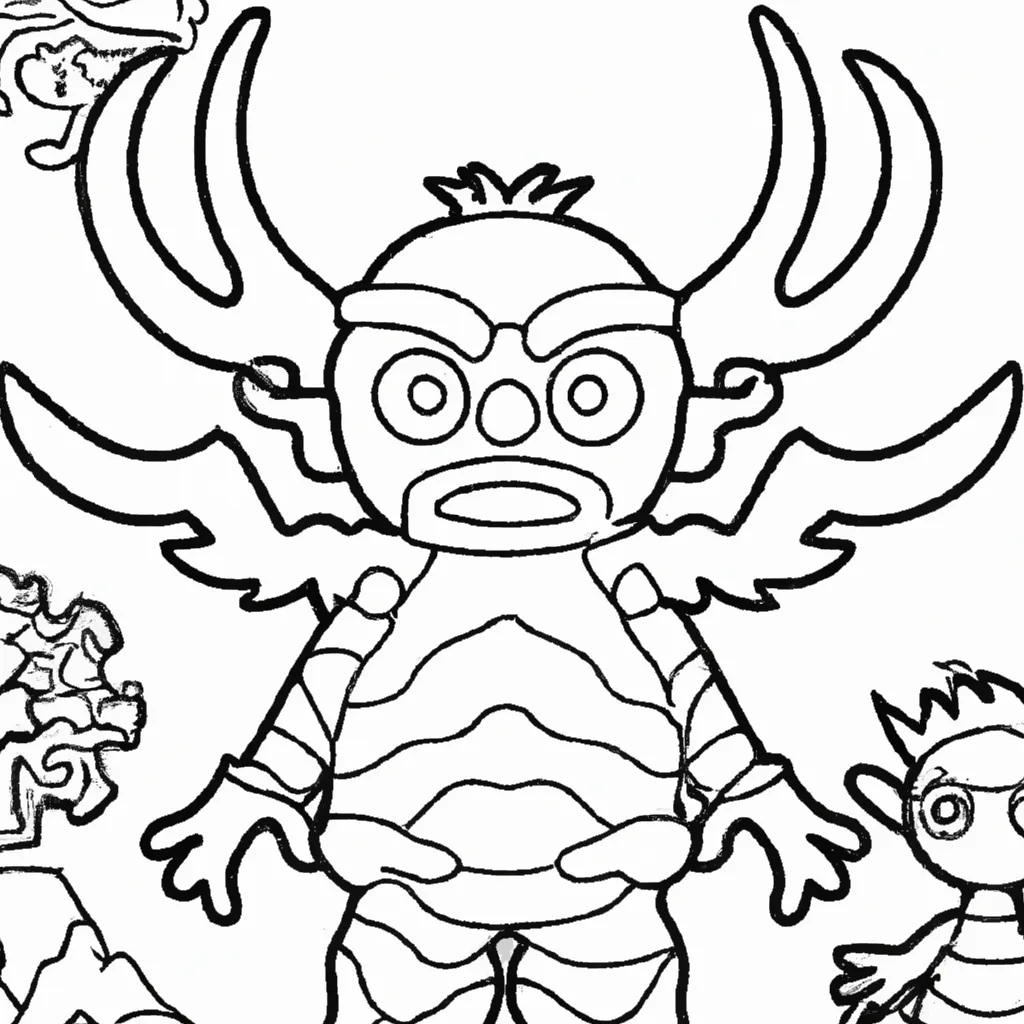 monstros gelo desenhos criaturas geladas imprimir colorir 2