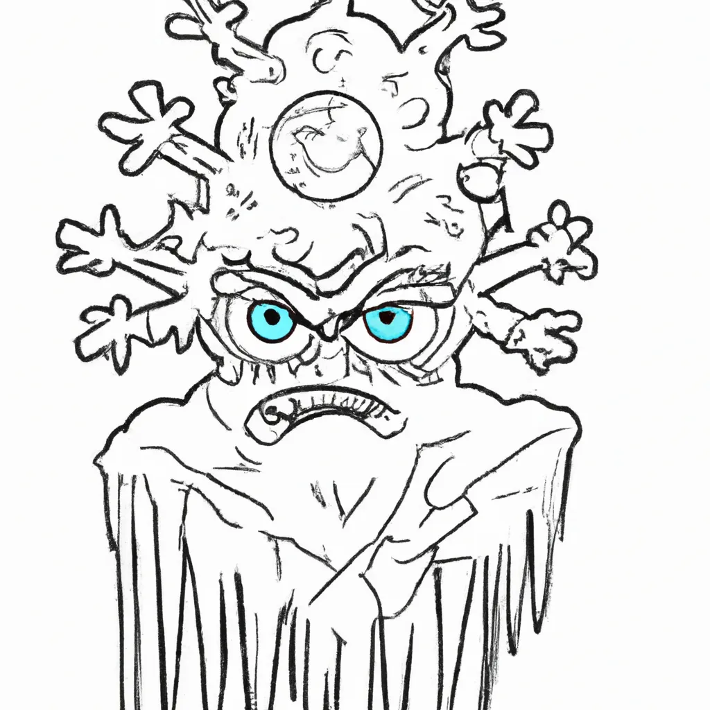 monstros gelo desenhos criaturas geladas imprimir colorir 4