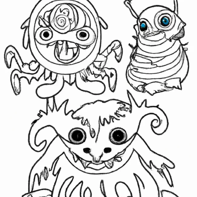 monstros gelo desenhos criaturas geladas imprimir colorir 6