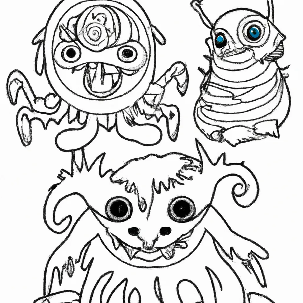 monstros gelo desenhos criaturas geladas imprimir colorir 6
