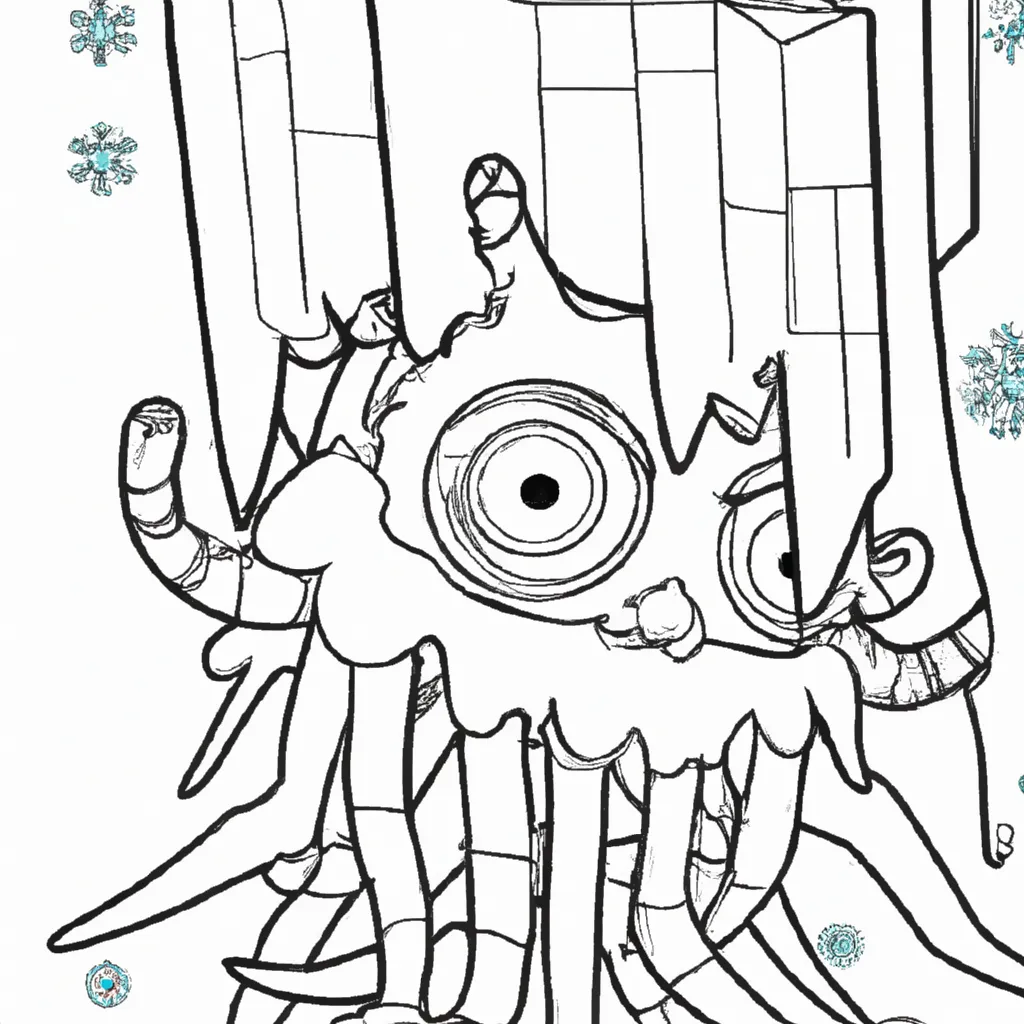 monstros gelo desenhos criaturas geladas imprimir colorir 7