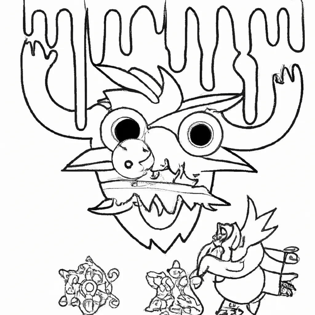monstros gelo desenhos criaturas geladas imprimir colorir 12