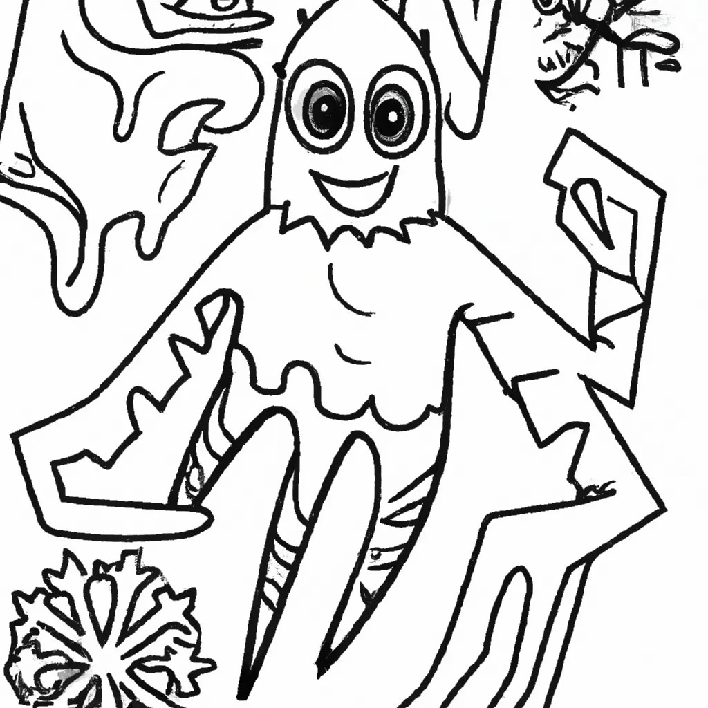 monstros gelo desenhos criaturas geladas imprimir colorir 14