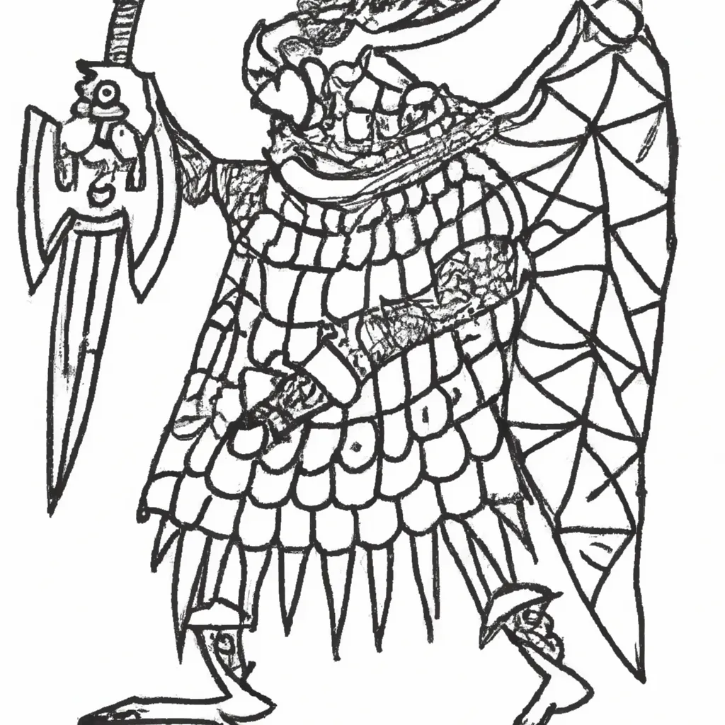 pesadelos era medieval desenhos monstros imprimir colorir 7