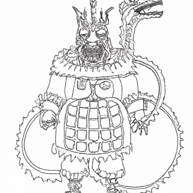pesadelos era medieval desenhos monstros imprimir colorir 10