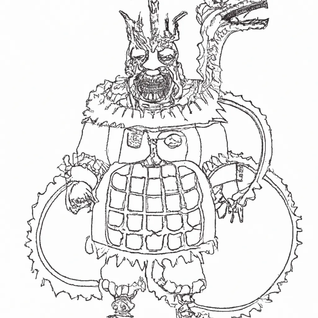 pesadelos era medieval desenhos monstros imprimir colorir 10