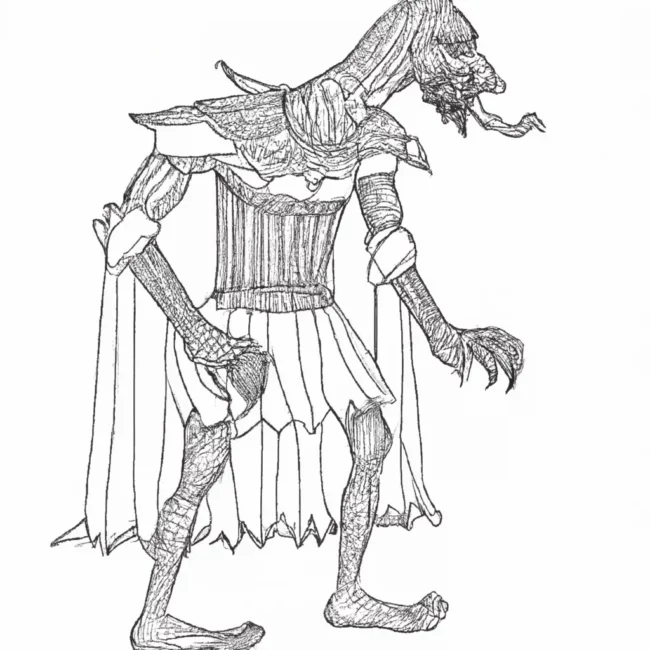 pesadelos era medieval desenhos monstros imprimir colorir 12