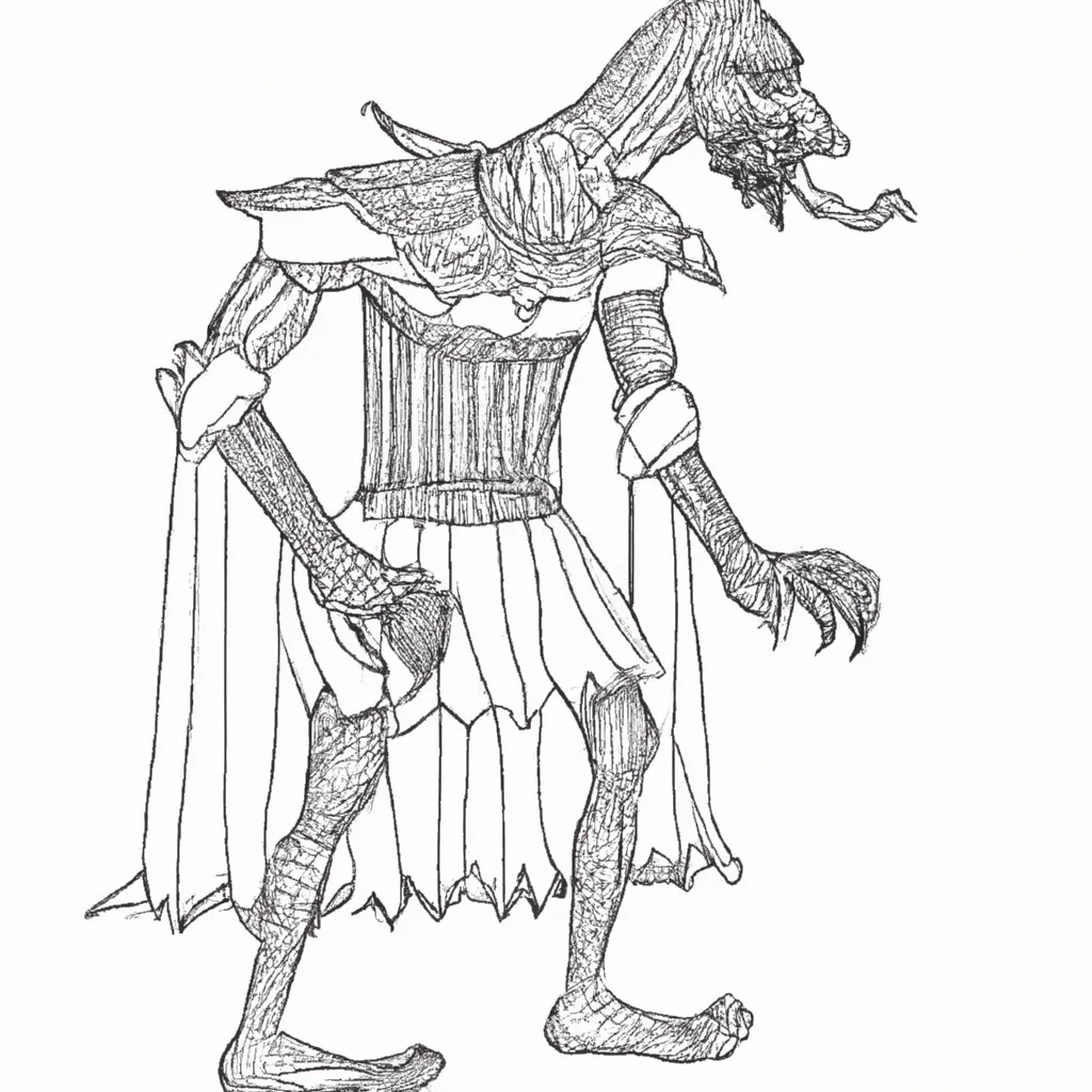 pesadelos era medieval desenhos monstros imprimir colorir 12