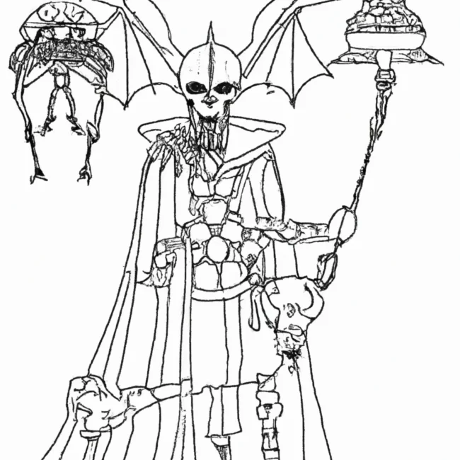pesadelos era medieval desenhos monstros imprimir colorir 13