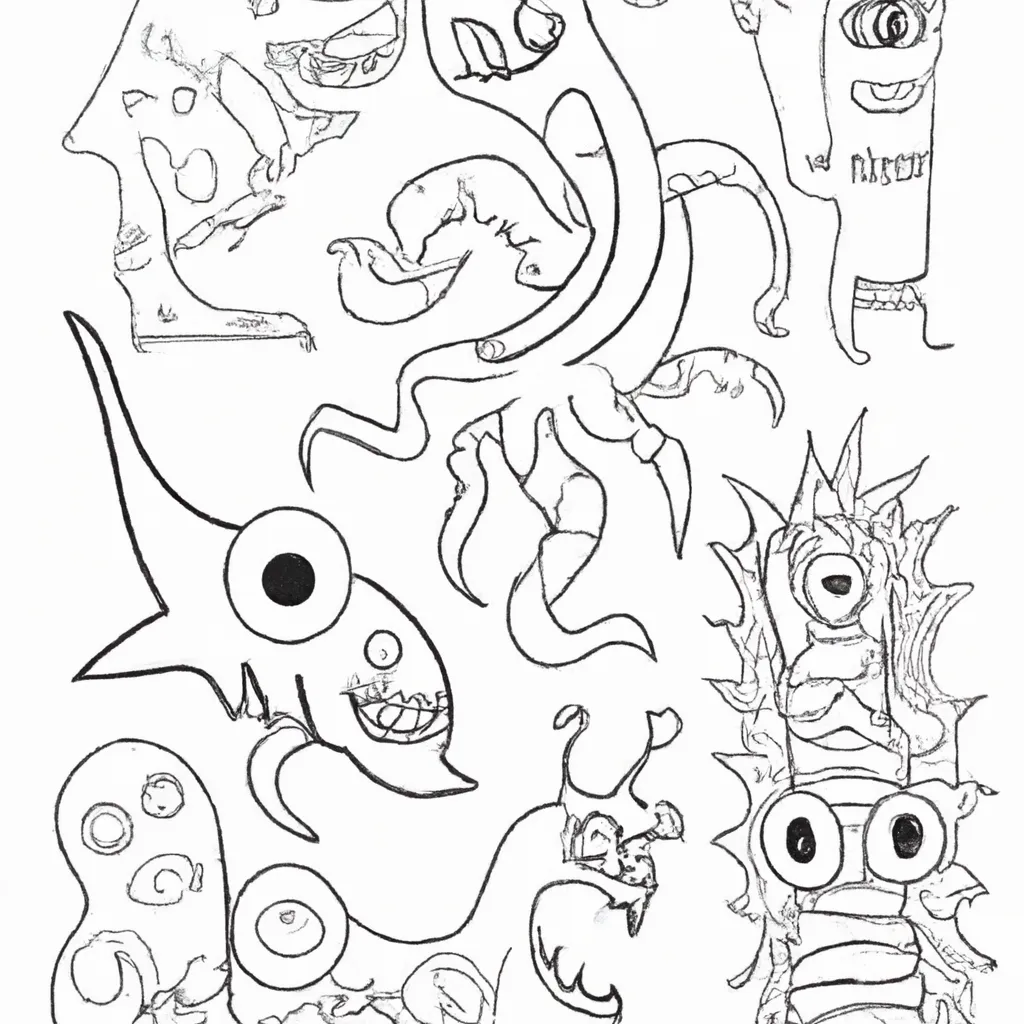 monstros pantano desenhos criaturas lamacentas imprimir colorir monstros pantano desenhos criaturas lamacentas imprimir colorir