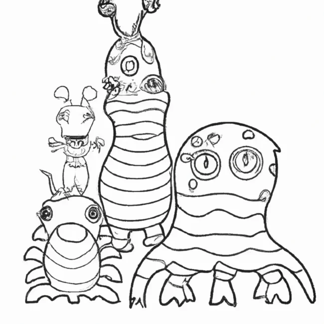 monstros pantano desenhos criaturas lamacentas imprimir colorir 3