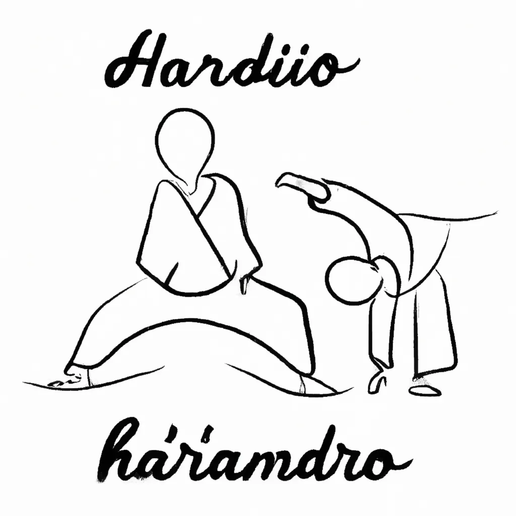 desenhos aikido imprimir colorir harmonia equilibrio 1