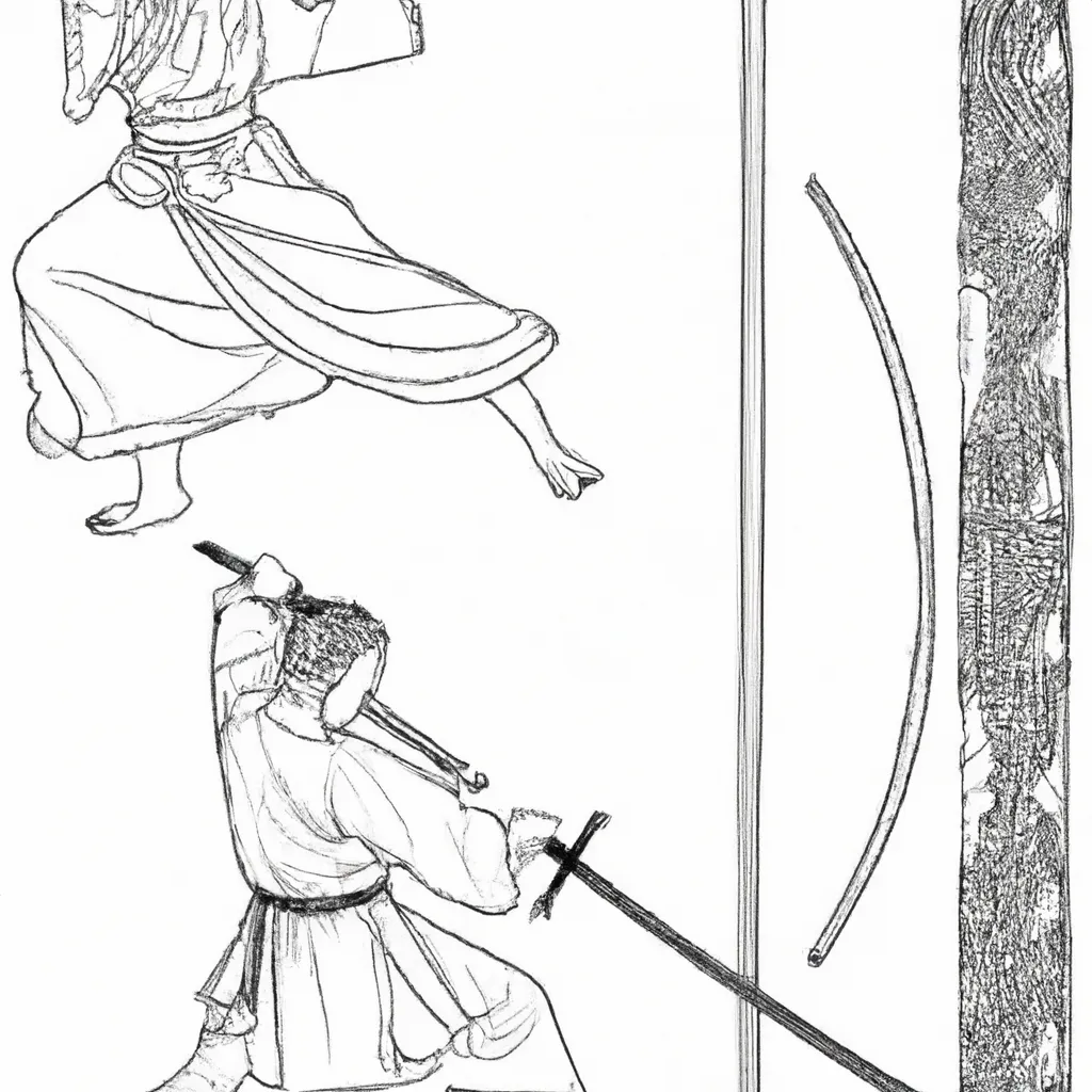 desenhos kendo imprimir colorir arte espada japonesa 9