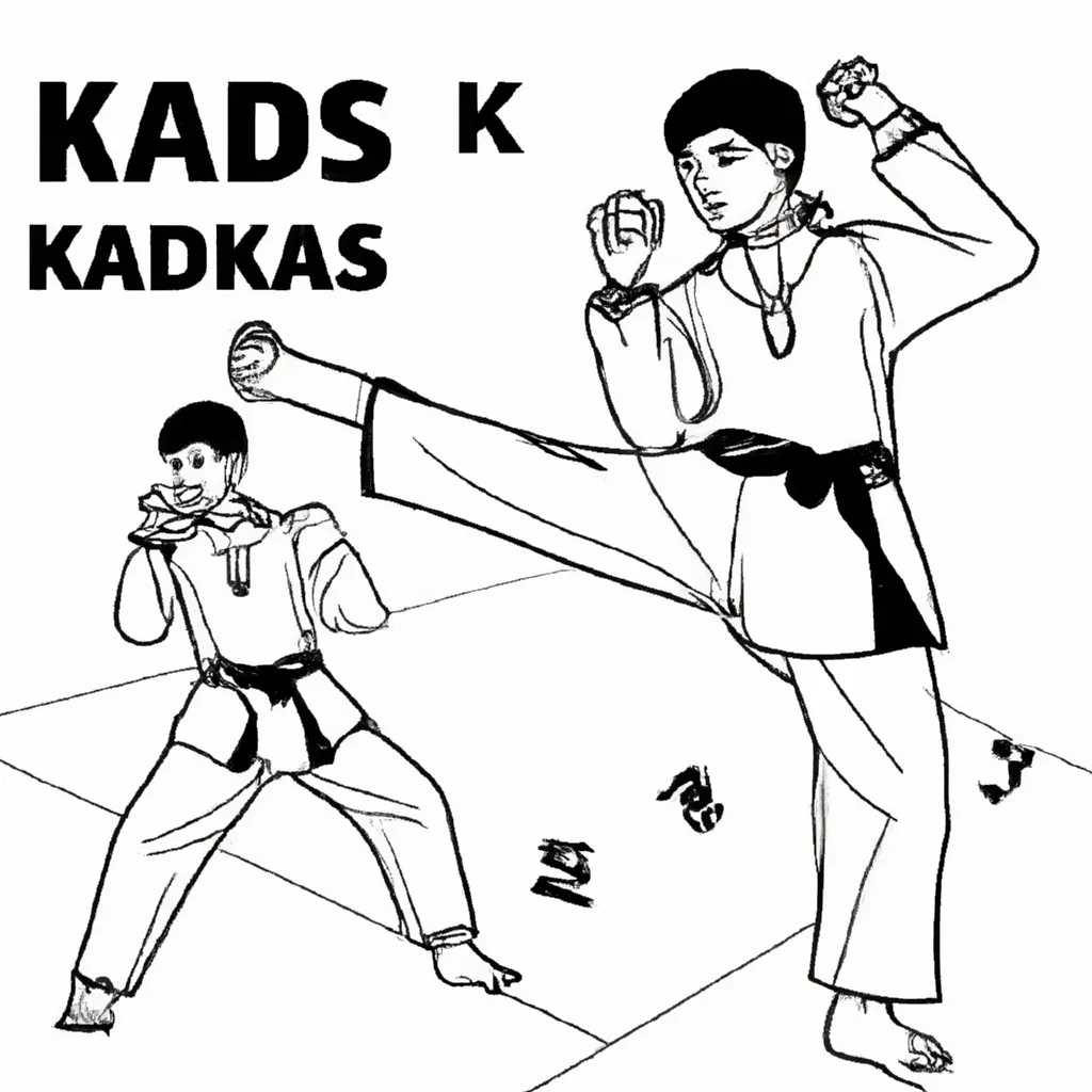 danca combate desenhos hapkido imprimir colorir 1