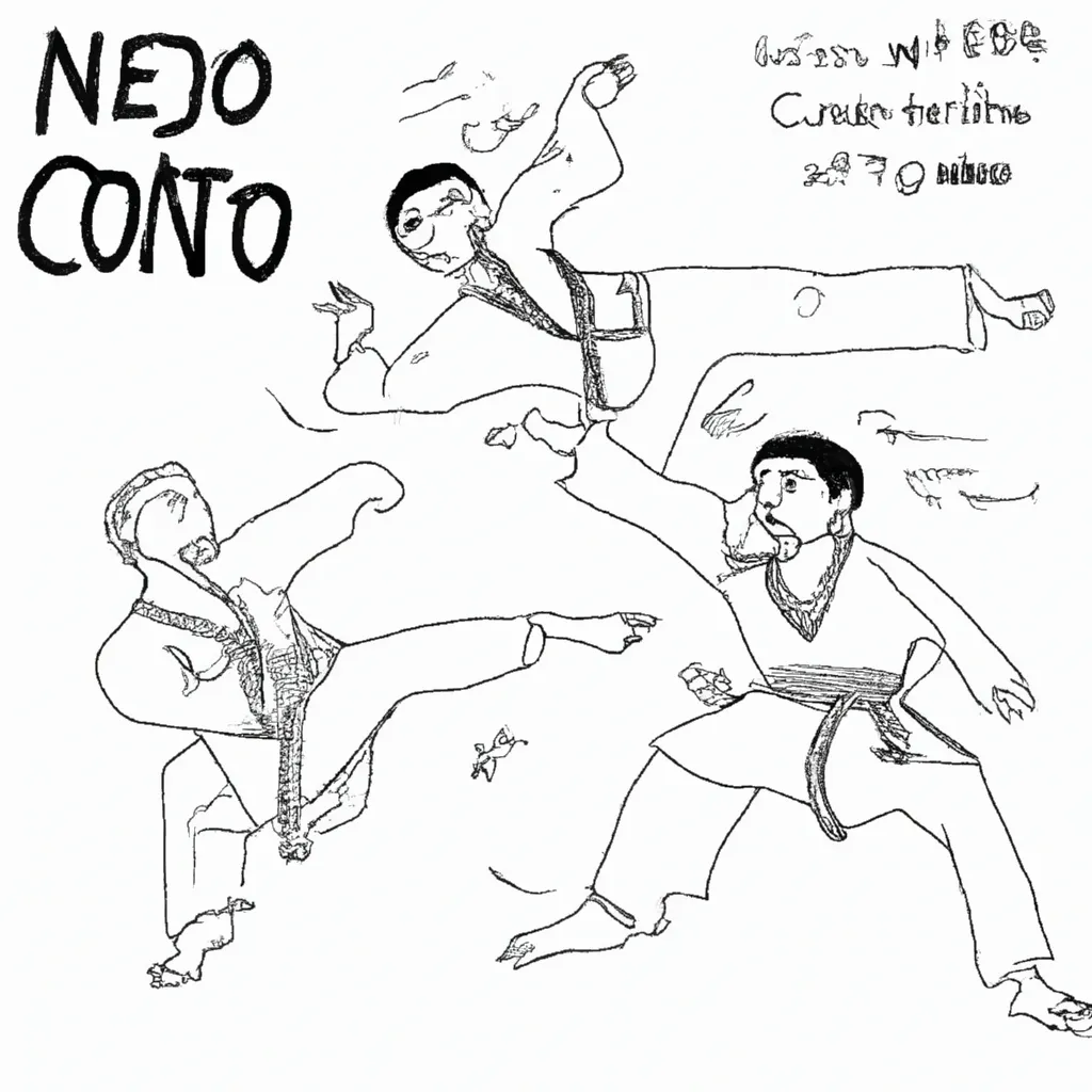 danca combate desenhos hapkido imprimir colorir 2
