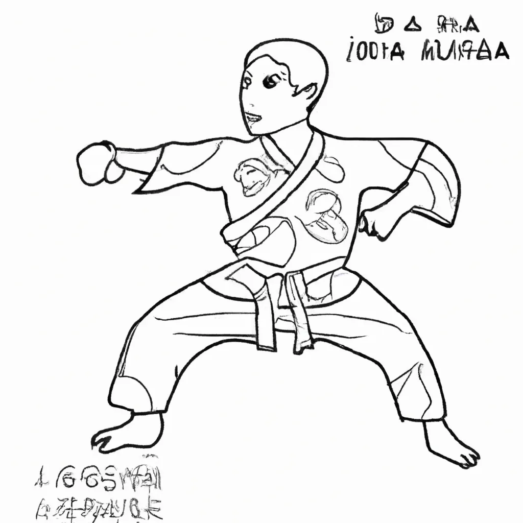 danca combate desenhos hapkido imprimir colorir 5