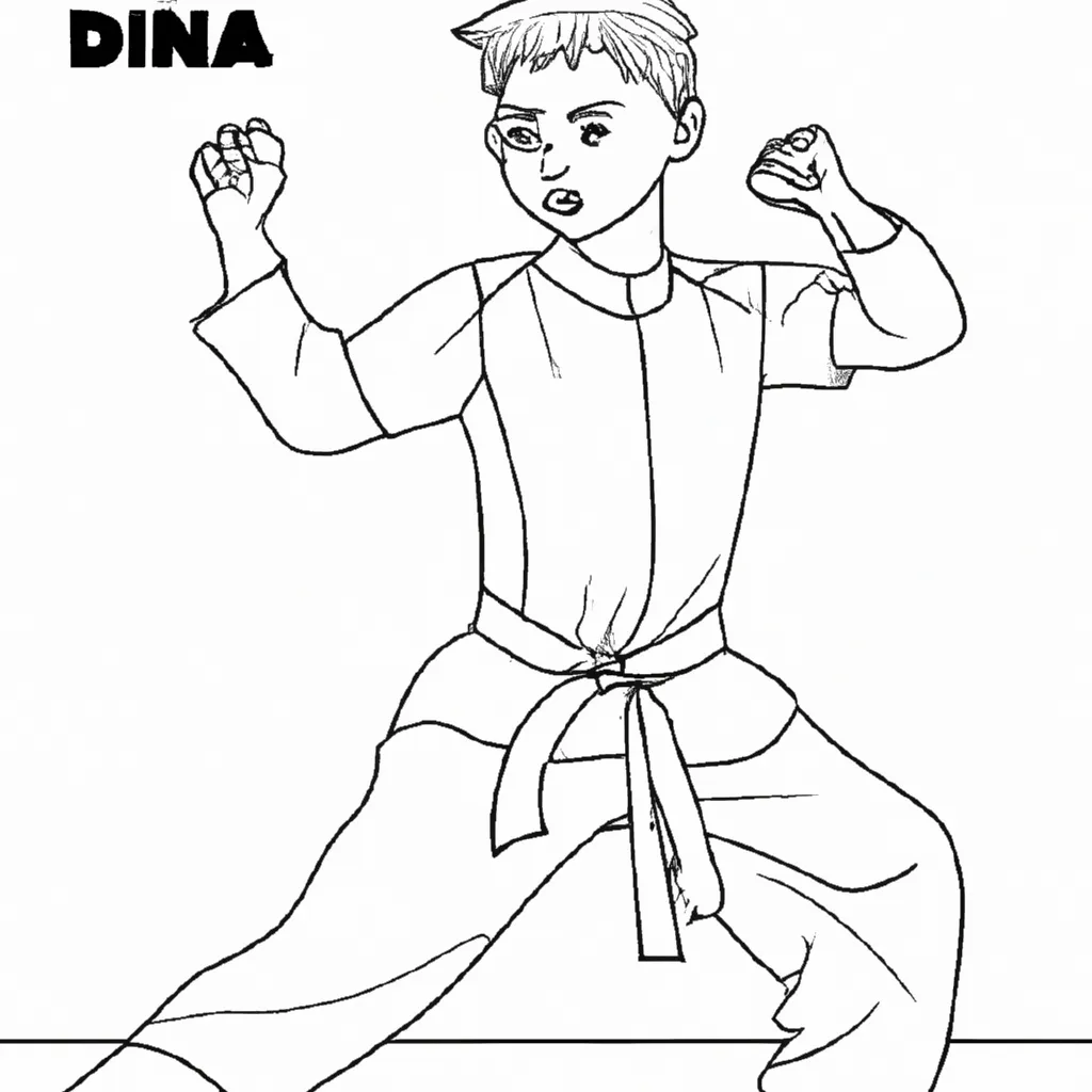 danca combate desenhos hapkido imprimir colorir 10