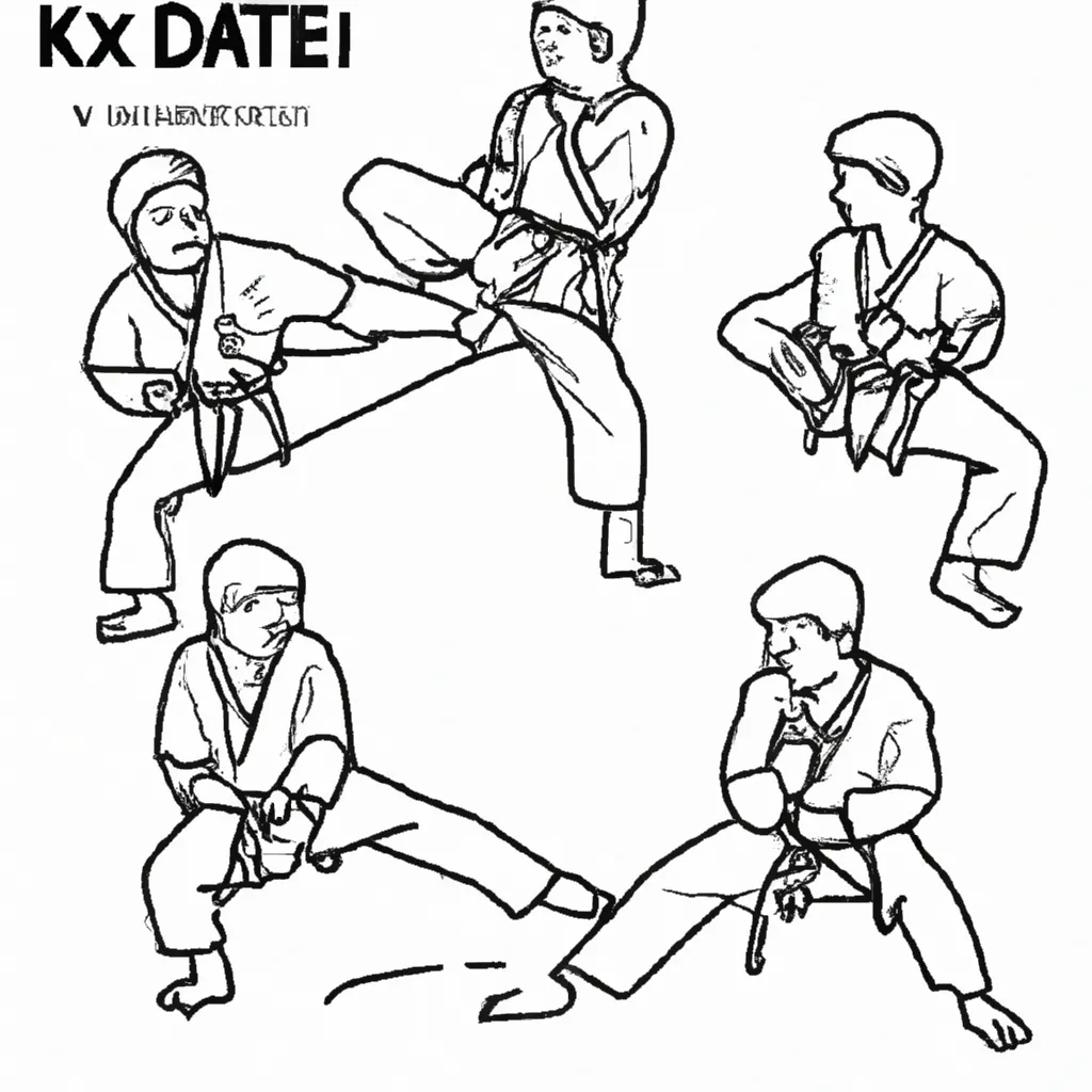 danca combate desenhos hapkido imprimir colorir 12