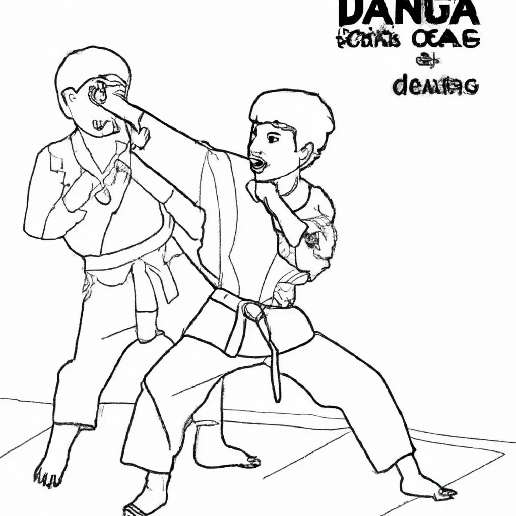 danca combate desenhos hapkido imprimir colorir 13