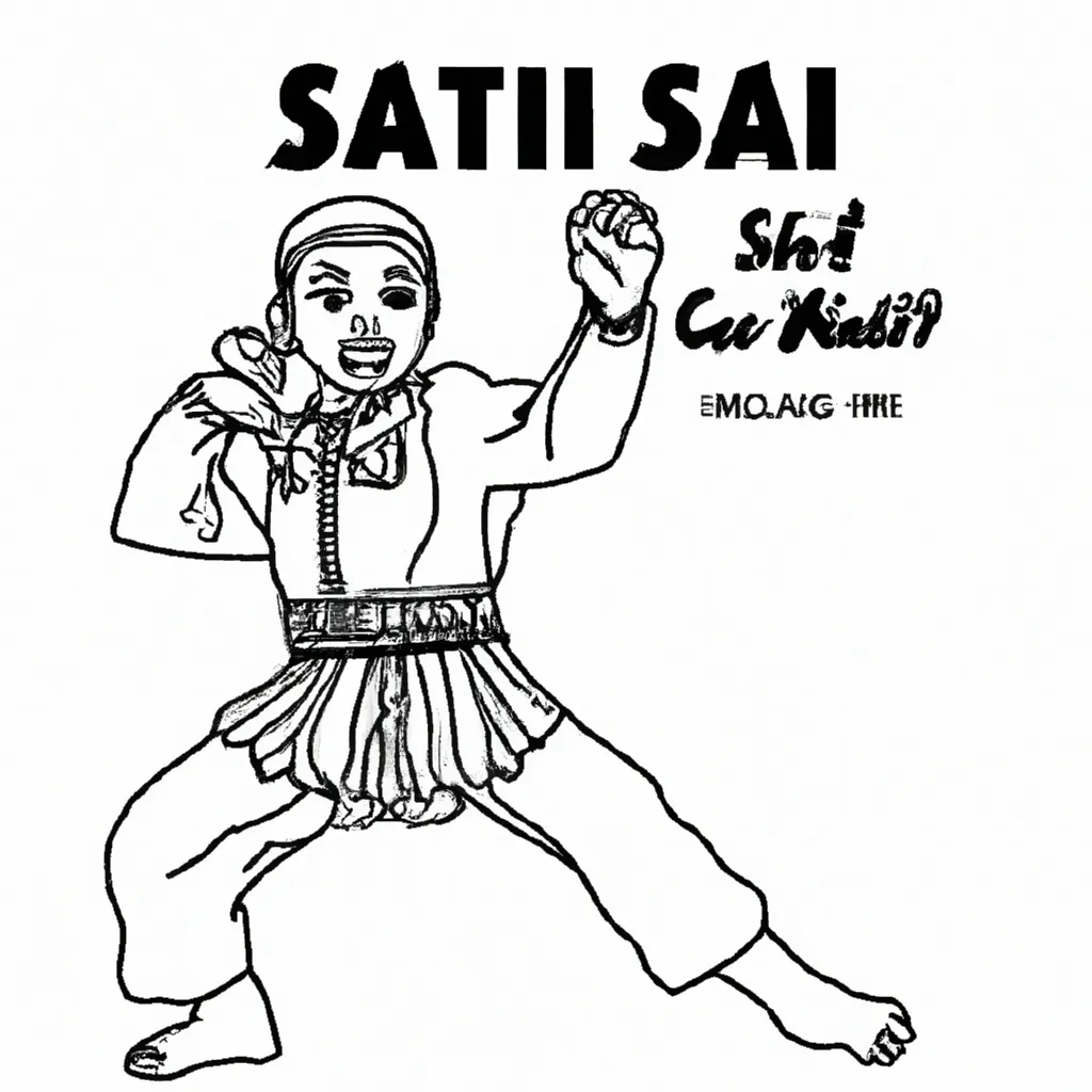 desenhos silat imprimir colorir arte marcial 3